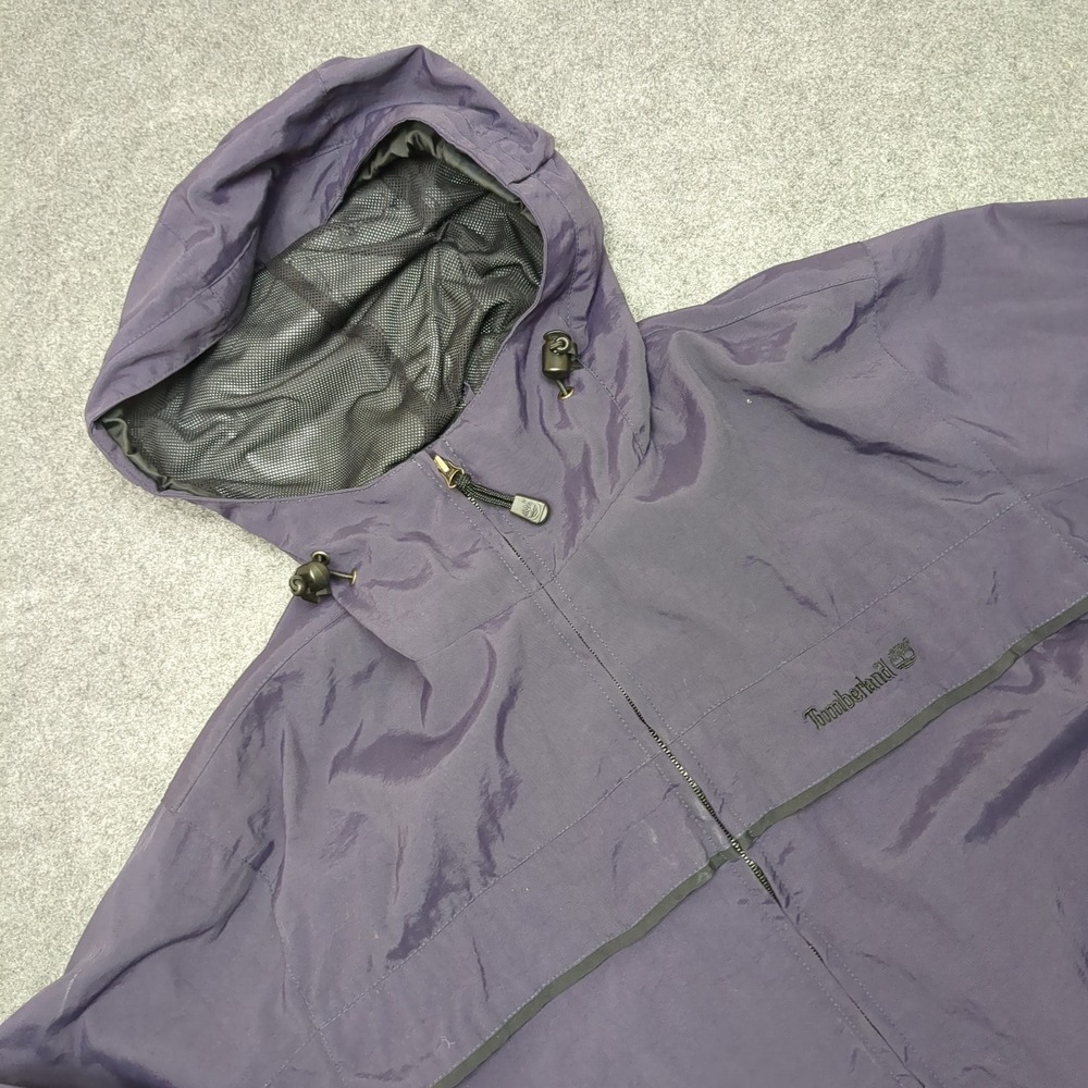 Timberland Weathergear Hooded Jacket Purple Nylon Full Zipâ Size S